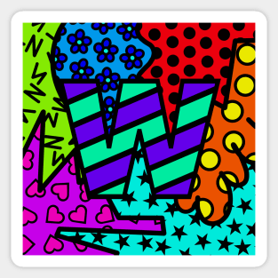 Alphabet Series - Letter W - Bright and Bold Initial Letters Sticker